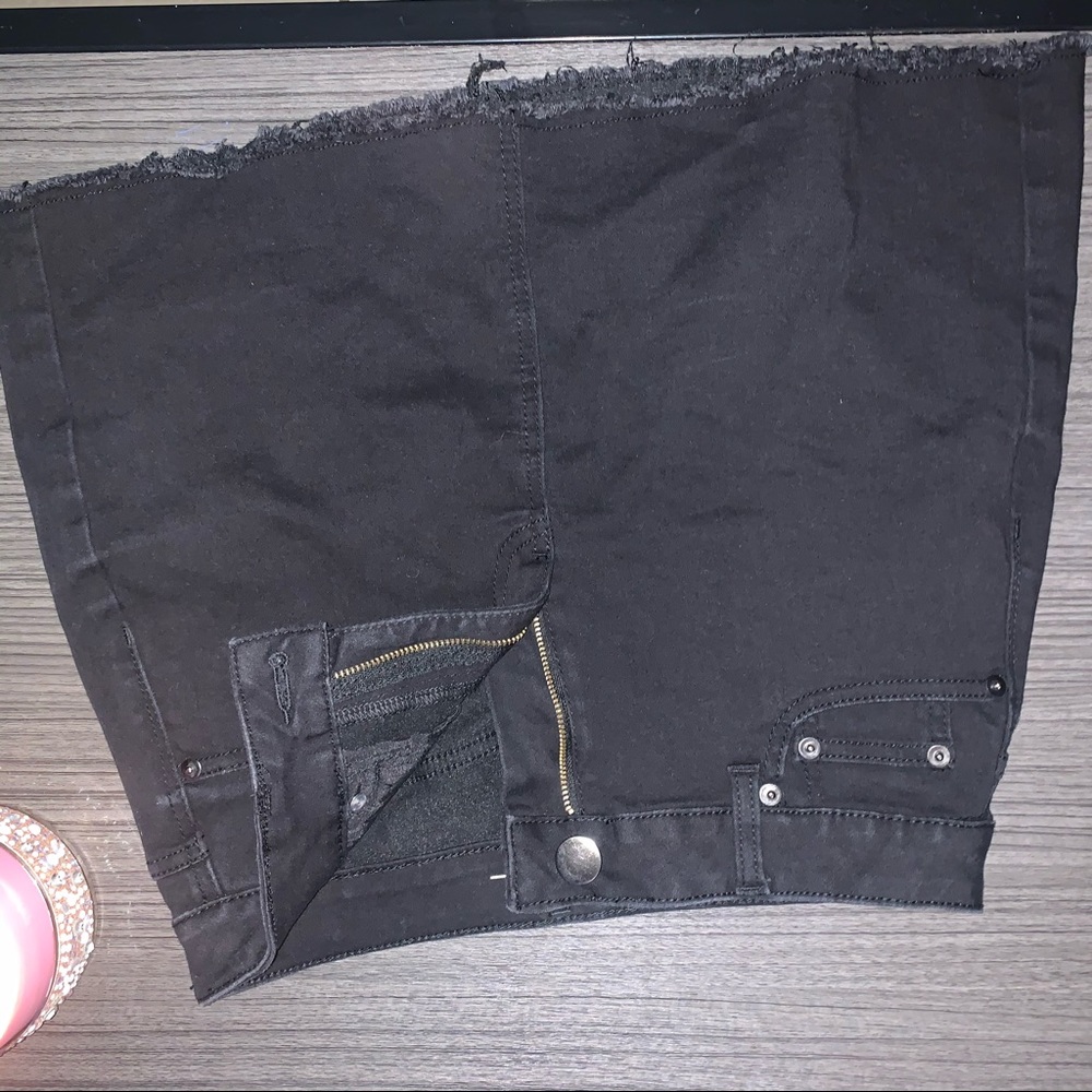 Black jean skirt